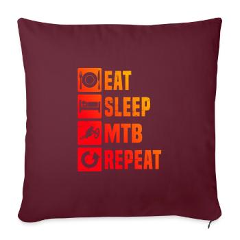 Cyclistes VTT Femmes Vététistes - Housse de coussin décorative 45 x 45 cm - bordeaux - Devant