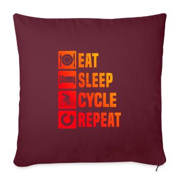 Cycliste de route Vélo de route Vélo de route Cyclisme de route - Housse de coussin décorative 45 x 45 cm - bordeaux - Devant