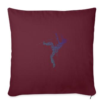 Boulder Kletterer Climber Bouldering Bouldern - Sofakissenbezug 45 x 45 cm - Burgunderrot - Vorne