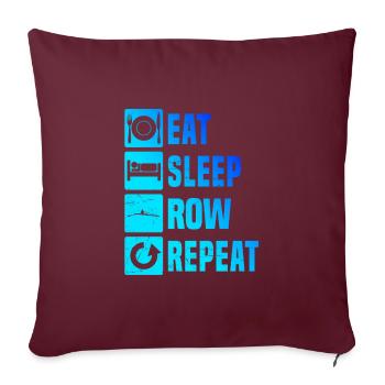 Aviron Rameurs Femmes Hommes - Housse de coussin décorative 45 x 45 cm - bordeaux - Devant
