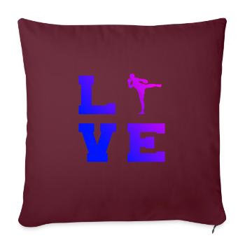 Muay Thai Boxer Thaiboxing Thai Boxing Hommes - Housse de coussin décorative 45 x 45 cm - bordeaux - Devant
