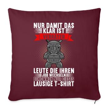 Abschiedsgeschenk Jobwechsel Kollege - Sofakissenbezug 45 x 45 cm - Burgunderrot - Vorne