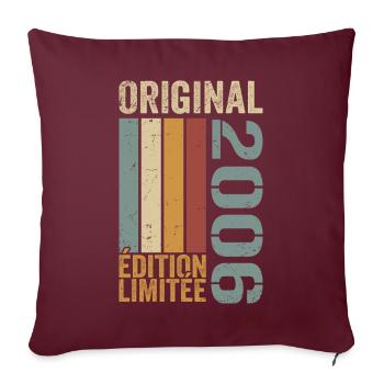 Original Vintage 2006 édition limitée 2006 - Housse de coussin décorative 45 x 45 cm - bordeaux - Devant