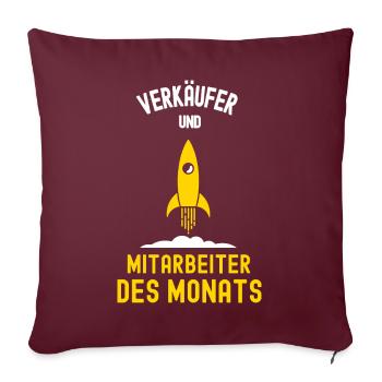 Verkäufer Mitarbeiter Des Monats Verkauf Kollegen - Sofakissenbezug 45 x 45 cm - Burgunderrot - Vorne