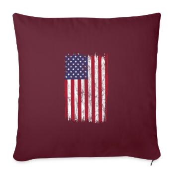 Etats-Unis Drapeau Des Usa States of America Flag Cadeau - Housse de coussin décorative 45 x 45 cm - bordeaux - Devant