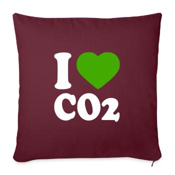 I love co2 - Sofakissenbezug 45 x 45 cm - Burgunderrot - Vorne
