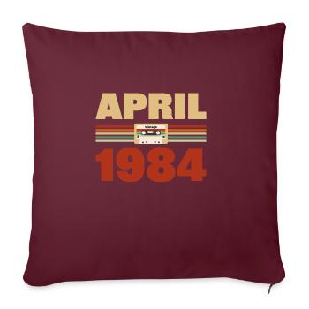 39e anniversaire Avril né en 1984 Idée cadeau - Housse de coussin décorative 45 x 45 cm - bordeaux - Devant