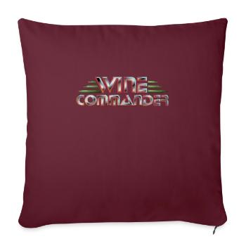 WINE COMMANDER (Pixel Art) - Housse de coussin décorative 45 x 45 cm - bordeaux - Devant