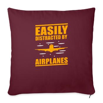 Airplane - Sofakissenbezug 45 x 45 cm - Burgunderrot - Vorne