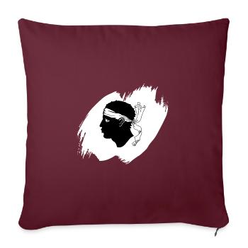 Drapeau Corse Drapeau Corse Corse Corse - Housse de coussin décorative 45 x 45 cm - bordeaux - Devant