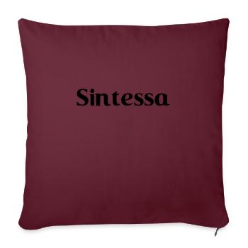 Sintessa - Black font - Sofa pillowcase 17,3'' x 17,3'' (45 x 45 cm) - burgundy - Front