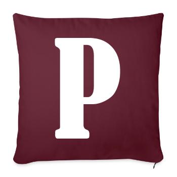 P - Housse de coussin décorative 45 x 45 cm - bordeaux - Devant