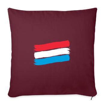 Drapeau luxembourgeois Drapeau luxembourgeois Accueil - Housse de coussin décorative 45 x 45 cm - bordeaux - Devant