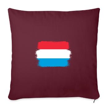 Drapeau luxembourgeois Drapeau luxembourgeois Accueil - Housse de coussin décorative 45 x 45 cm - bordeaux - Devant