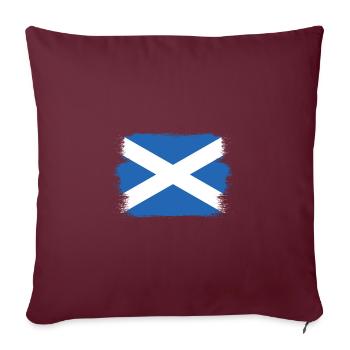Schottland Flagge Schottische Fahne Alba GB UK - Sofakissenbezug 45 x 45 cm - Burgunderrot - Vorne