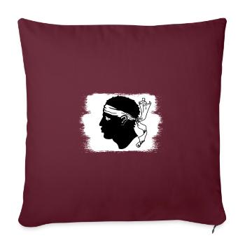 Drapeau Corse Drapeau Corse Corse - Housse de coussin décorative 45 x 45 cm - bordeaux - Devant