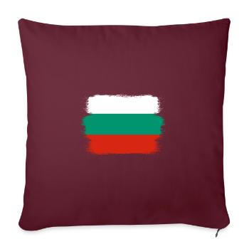 Drapeau bulgare Drapeau bulgare Sables d’or - Housse de coussin décorative 45 x 45 cm - bordeaux - Devant