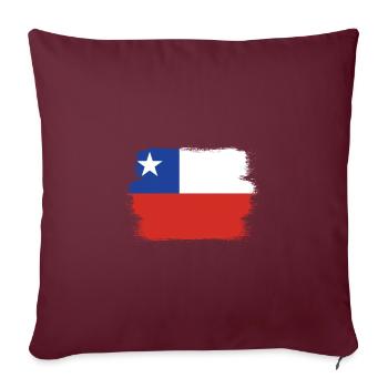Chile Flagge Südamerika Chilenische Fahne Vintage - Sofakissenbezug 45 x 45 cm - Burgunderrot - Vorne