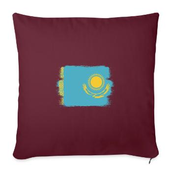 Drapeau du Kazakhstan Drapeau du Kazakhstan - Housse de coussin décorative 45 x 45 cm - bordeaux - Devant
