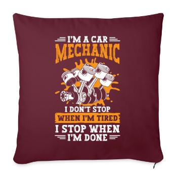 Mécanicien Artisan Réparation - Housse de coussin décorative 45 x 45 cm - bordeaux - Devant