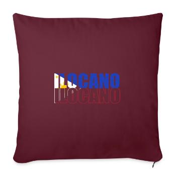 Filipino Philippines - Housse de coussin décorative 45 x 45 cm - bordeaux - Devant