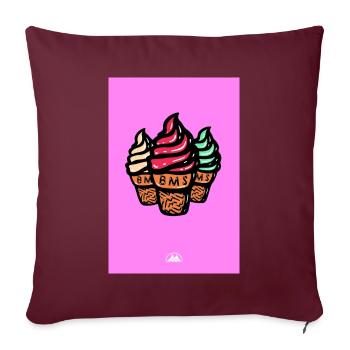 crème glacée molle - Housse de coussin décorative 45 x 45 cm - bordeaux - Devant