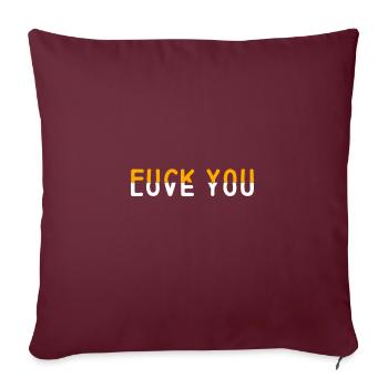 Va te faire foutre - Housse de coussin décorative 45 x 45 cm - bordeaux - Devant