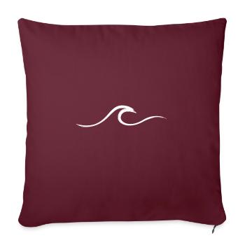Welle wave Surfen Wasserratte Surfer - Sofakissenbezug 45 x 45 cm - Burgunderrot - Vorne