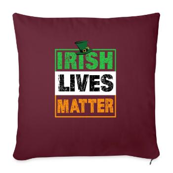La vie irlandaise compte - Housse de coussin décorative 45 x 45 cm - bordeaux - Devant