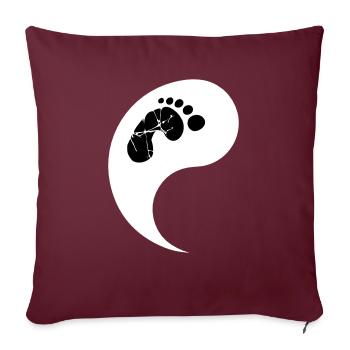 Weiße Baby Hälfte - Sofakissenbezug 45 x 45 cm - Burgunderrot - Vorne