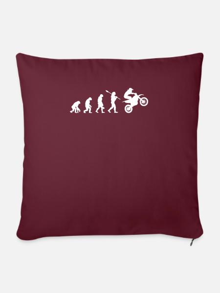 Motocross Evolution - Sofakissenbezug 45 x 45 cm - Burgunderrot