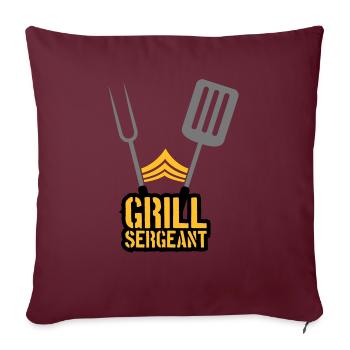 Grillparty Grill Sergeant Barbecue - Sofakissenbezug 45 x 45 cm - Burgunderrot - Vorne