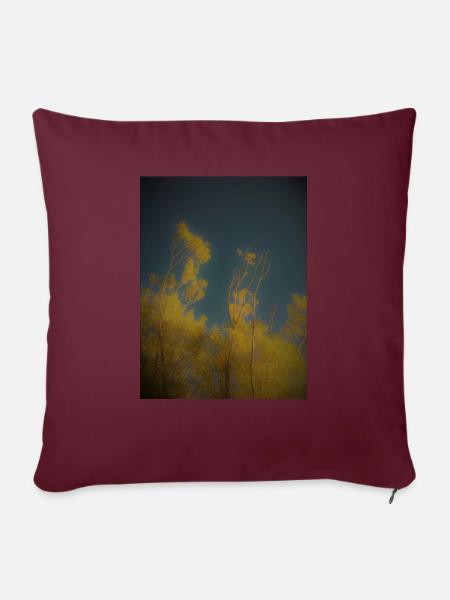 bäume, himmel, - Sofakissenbezug 45 x 45 cm - Burgunderrot