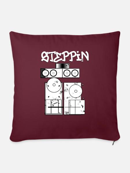 Soundsystem Steppin - Sofakissenbezug 45 x 45 cm - Burgunderrot