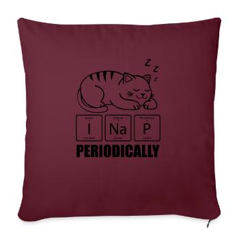 I Nap Periodically - Funny Science Cat Chat - Housse de coussin décorative 45 x 45 cm - bordeaux - Devant