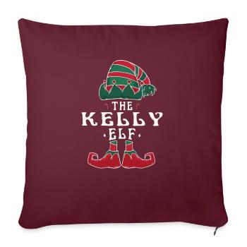 Kelly Elf Familie Passende Gruppe Weihnachten Mama Papa - Sofakissenbezug 45 x 45 cm - Burgunderrot - Vorne