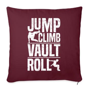 Parkour - Housse de coussin décorative 45 x 45 cm - bordeaux - Devant