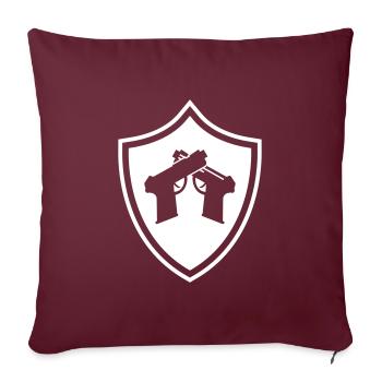 Pistole Wappen - Sofakissenbezug 45 x 45 cm - Burgunderrot - Vorne