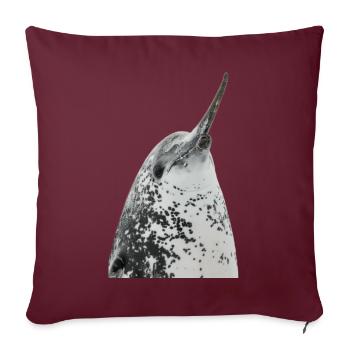 Narval - Housse de coussin décorative 45 x 45 cm - bordeaux - Devant