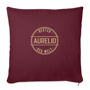 Bester Aurelio Der Welt Lustiges Männer Namen - Sofakissenbezug 45 x 45 cm - Burgunderrot - Vorne