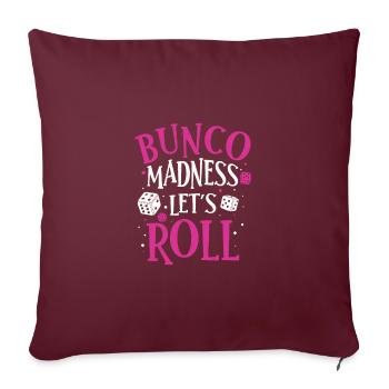 Fantastischer Bunco Madness Let's Roll für Bunco - Sofakissenbezug 45 x 45 cm - Burgunderrot - Vorne