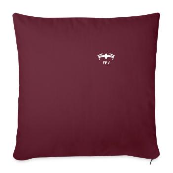 Pilote de drones FPV Drone Racing Repeat - Housse de coussin décorative 45 x 45 cm - bordeaux - Devant
