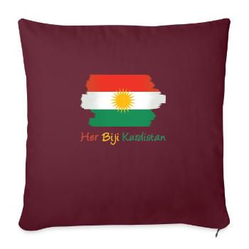 Son drapeau Biji Kurdistan - Kurdes Kurdes Kurdes - Housse de coussin décorative 45 x 45 cm - bordeaux - Devant