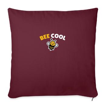 Bee cool - Housse de coussin décorative 45 x 45 cm - bordeaux - Devant