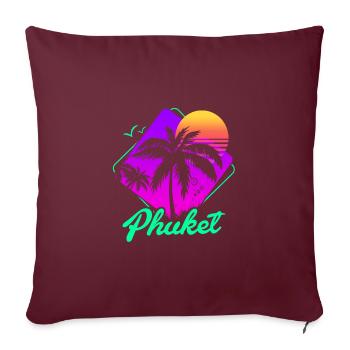 Thailand Thai Sprache Phuket - Sofakissenbezug 45 x 45 cm - Burgunderrot - Vorne