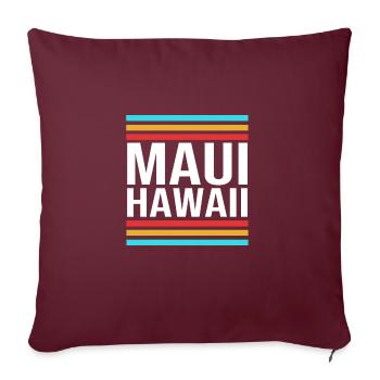 Maui Hawaï Hawaïen - Housse de coussin décorative 45 x 45 cm - bordeaux - Devant