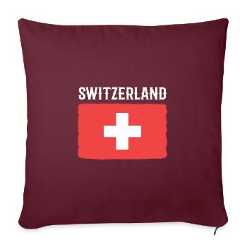 Suisse Suisse Suisse Allemande - Housse de coussin décorative 45 x 45 cm - bordeaux - Devant