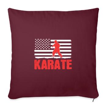 Karaté Autodéfense Arts Martiaux - Housse de coussin décorative 45 x 45 cm - bordeaux - Devant
