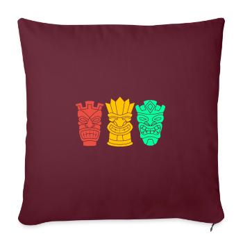 Maui Hawaï Hawaïen - Housse de coussin décorative 45 x 45 cm - bordeaux - Devant