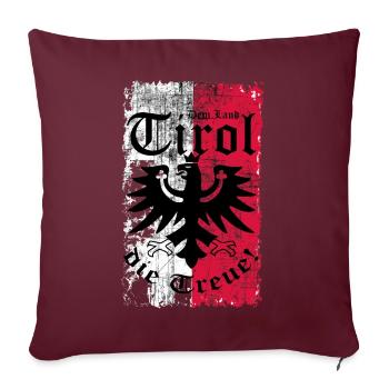 Tirol - Sofakissenbezug 45 x 45 cm - Burgunderrot - Vorne